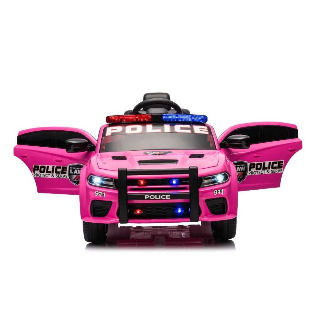 Elektromobilis Dodge Charger Police, Pink-Elektromobiliai vaikams, Mašinos-e-vaikas