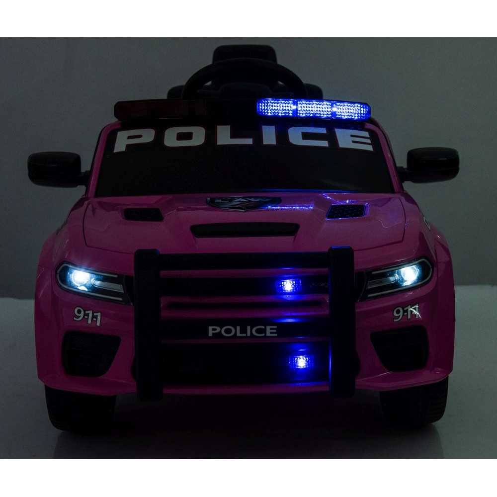 Elektromobilis Dodge Charger Police, Pink-Elektromobiliai vaikams, Mašinos-e-vaikas