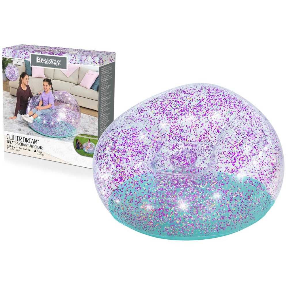 Inflatable Glitter Chair 114 x 112 x 66 Bestway 75115