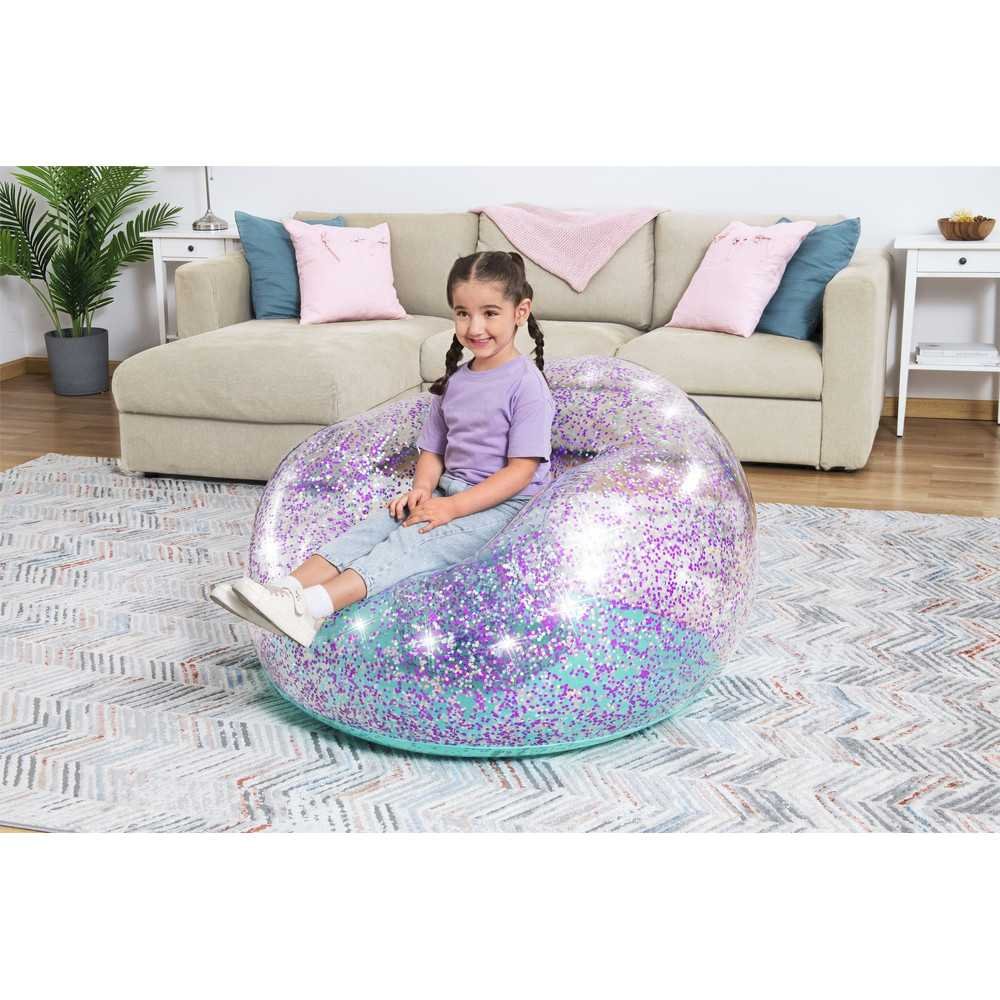 Inflatable Glitter Chair 114 x 112 x 66 Bestway 75115