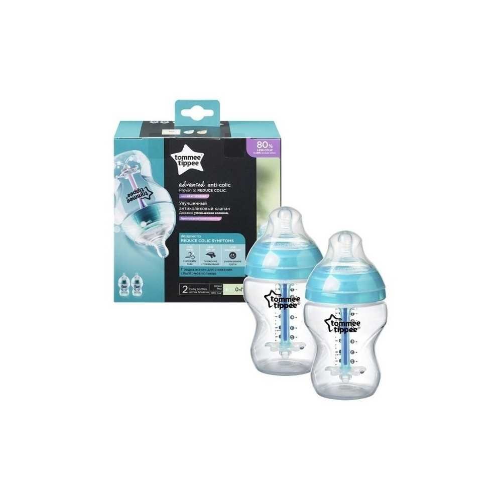 Buteliukai TOMMEE TIPPEE Anticolic Plus Advanced 2 x 260 ml 225252-Maitinimui, Buteliukai ir žindukai-e-vaikas