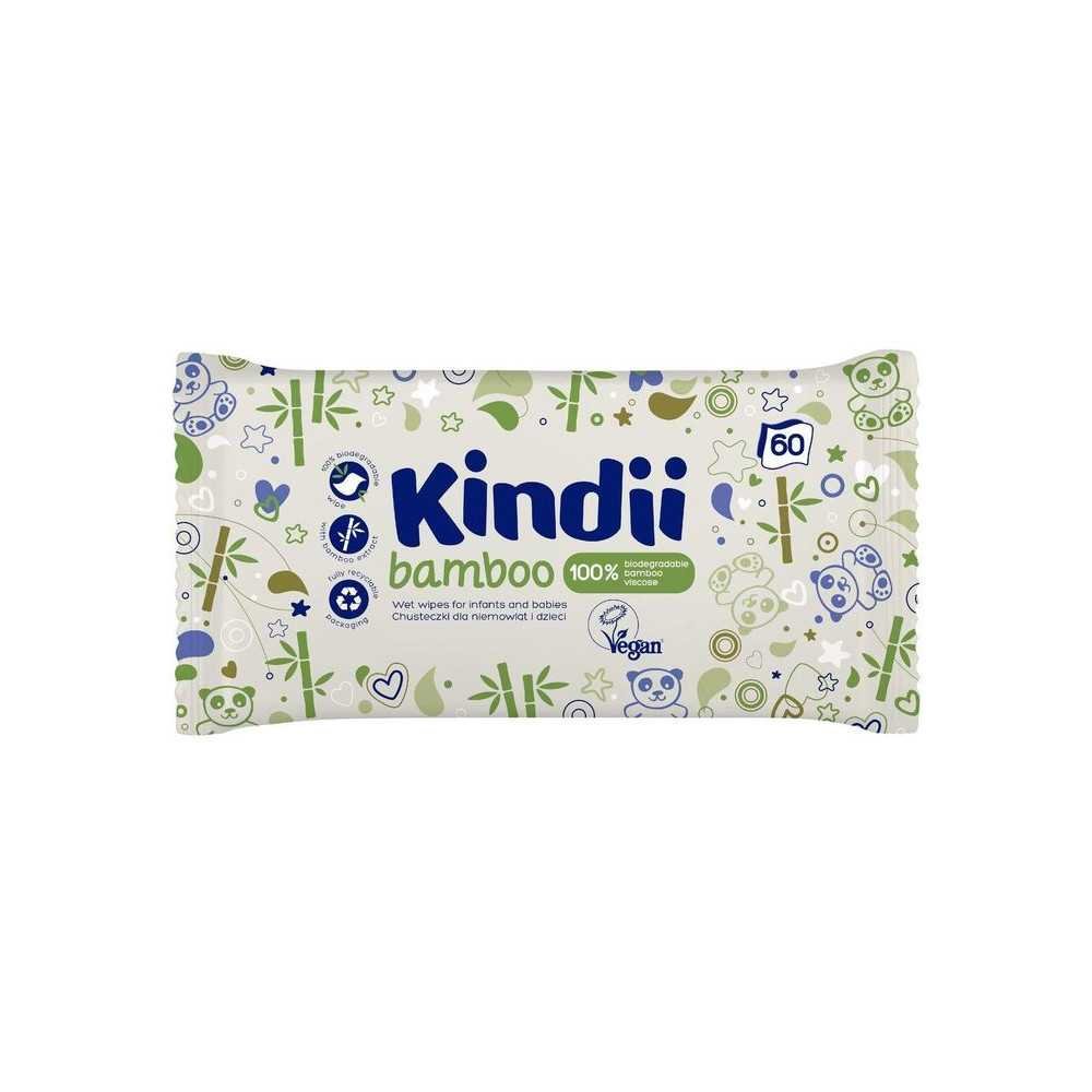 Drėgnos servetėlės Kindii NATURAL 54930, 60vnt-Priežiūrai, Sauskelnės, servetėlės, paklotai-e-vaikas