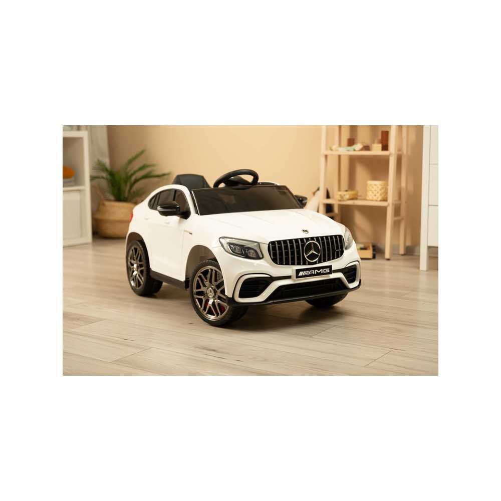 Elektromobilis MERCEDES AMG GLC 63S, White-Elektromobiliai vaikams, Visureigiai-e-vaikas