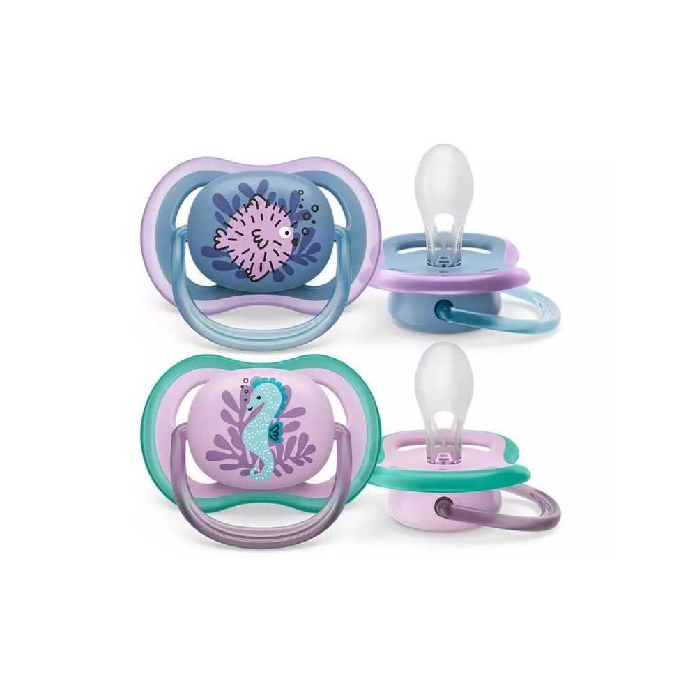 Čiulptukai Philips Avent Ultra Air, 6-18 mėn, SCF085/61, 2 vnt.