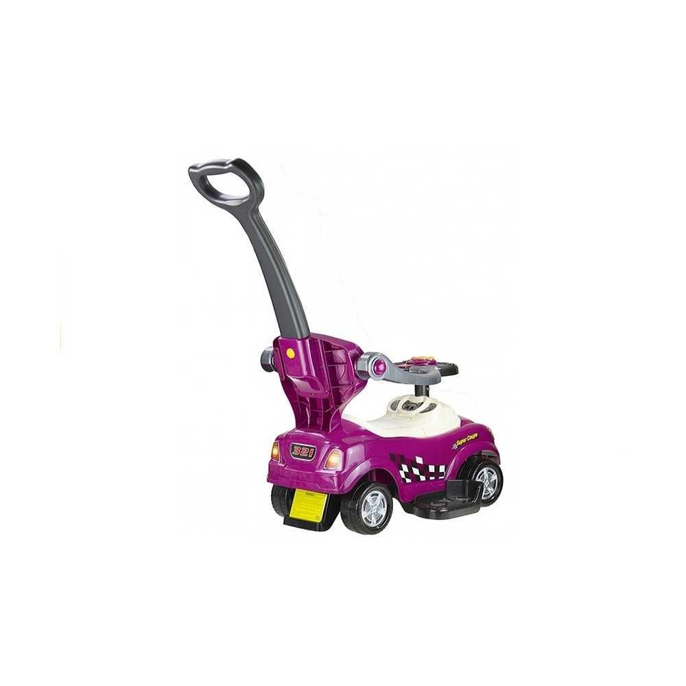 Coupe Car Manual Ride On with Parent Handle - Purple