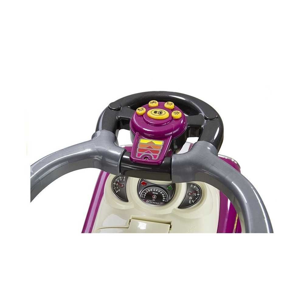 Coupe Car Manual Ride On with Parent Handle - Purple