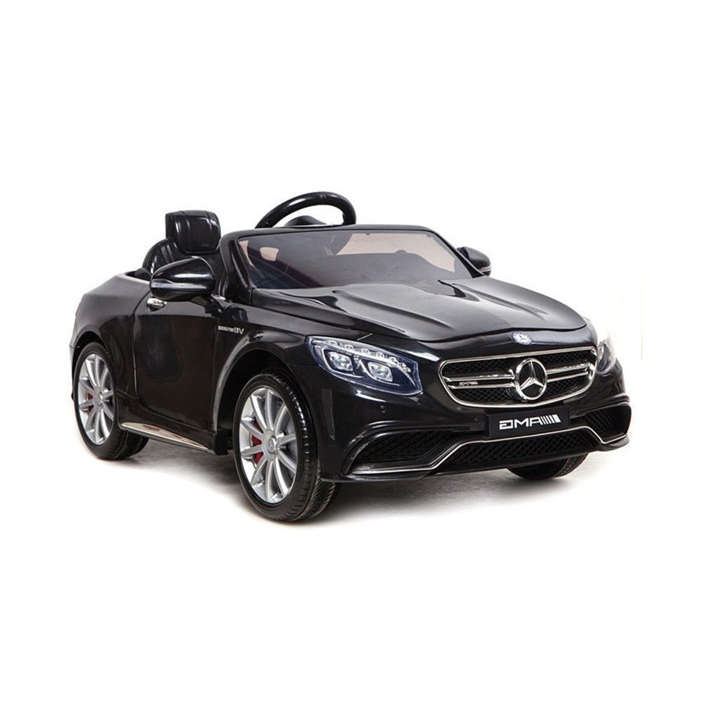 Elektromobilis Mercedes S63 AMG, lakuotas juodas-Elektromobiliai vaikams, Mašinos-e-vaikas