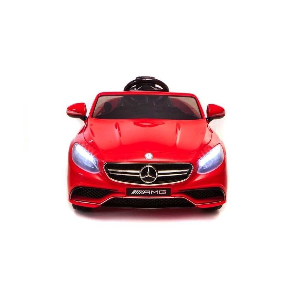 Mercedes S63 AMG Red - Electric Ride On Car - Rubber Wheels Leather Seat RC