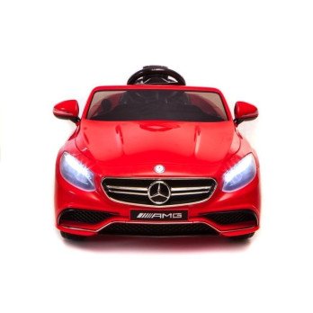 Elektromobilis Mercedes S63 AMG, raudonas-Elektromobiliai vaikams, Mašinos-e-vaikas
