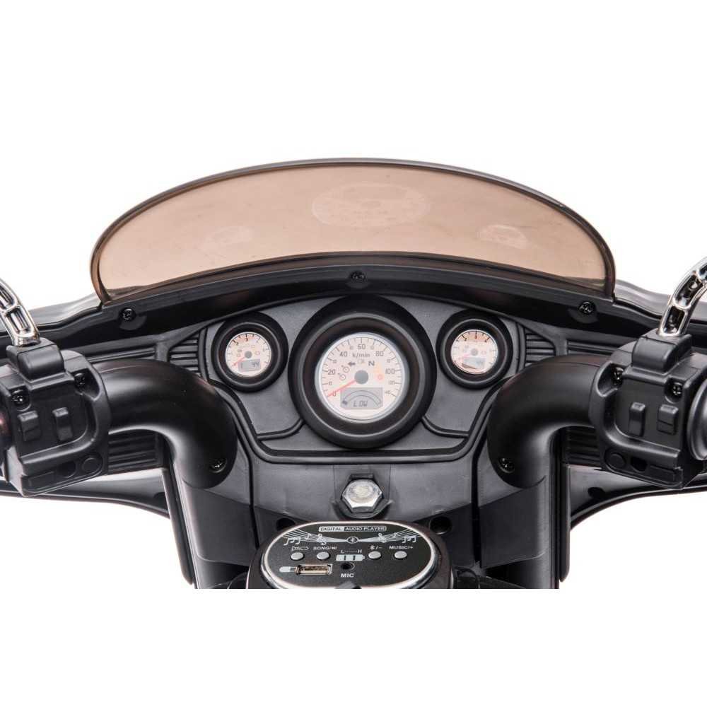 Elektrinis triratis motociklas Goldwing, Black-Elektromobiliai vaikams, Motociklai-e-vaikas