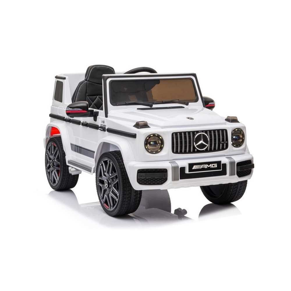 Elektromobilis Mercedes G63 AMG, White-Elektromobiliai vaikams, Visureigiai-e-vaikas