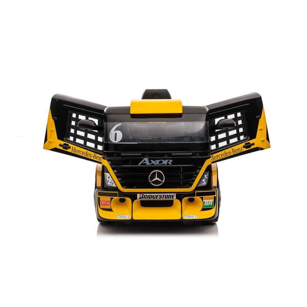 Battery Car Mercedes XMX622B Semi-trailer Yellow LCD