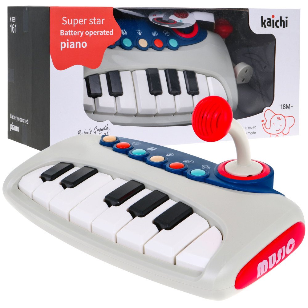 Interaktyvi klaviatūra su mikrofonu vaikams 18m+ Muzikinis žaislas Pianinko + mokymasis groti-RAMIZ-e-vaikas