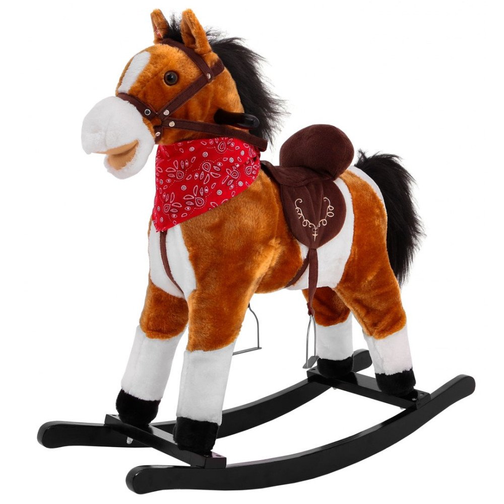 Vaikiškas supamasis arklys kaubojus Šviesiai ruda + interaktyvios funkcijos-RAMIZ-e-vaikas