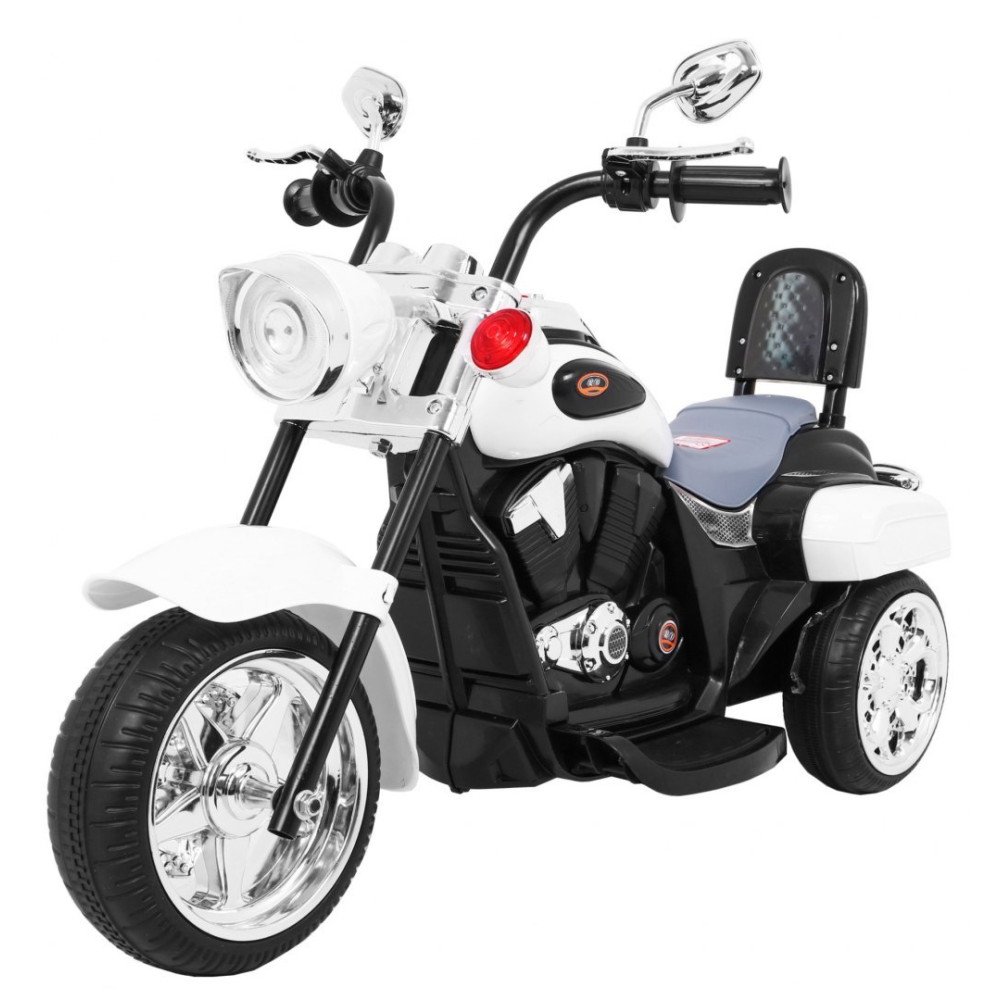 Chopper NightBike White-Elektromobiliai vaikams, Motociklai-e-vaikas