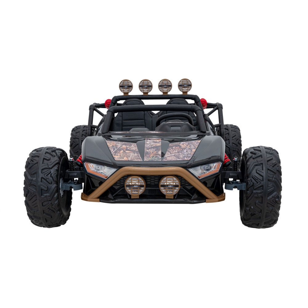 Vaikiškas akumuliatorinis lenktyninis bagis "Buggy Racing 5 Black" + 2x200W varikliai + nuotolinio valdymo pultas + garso švieso