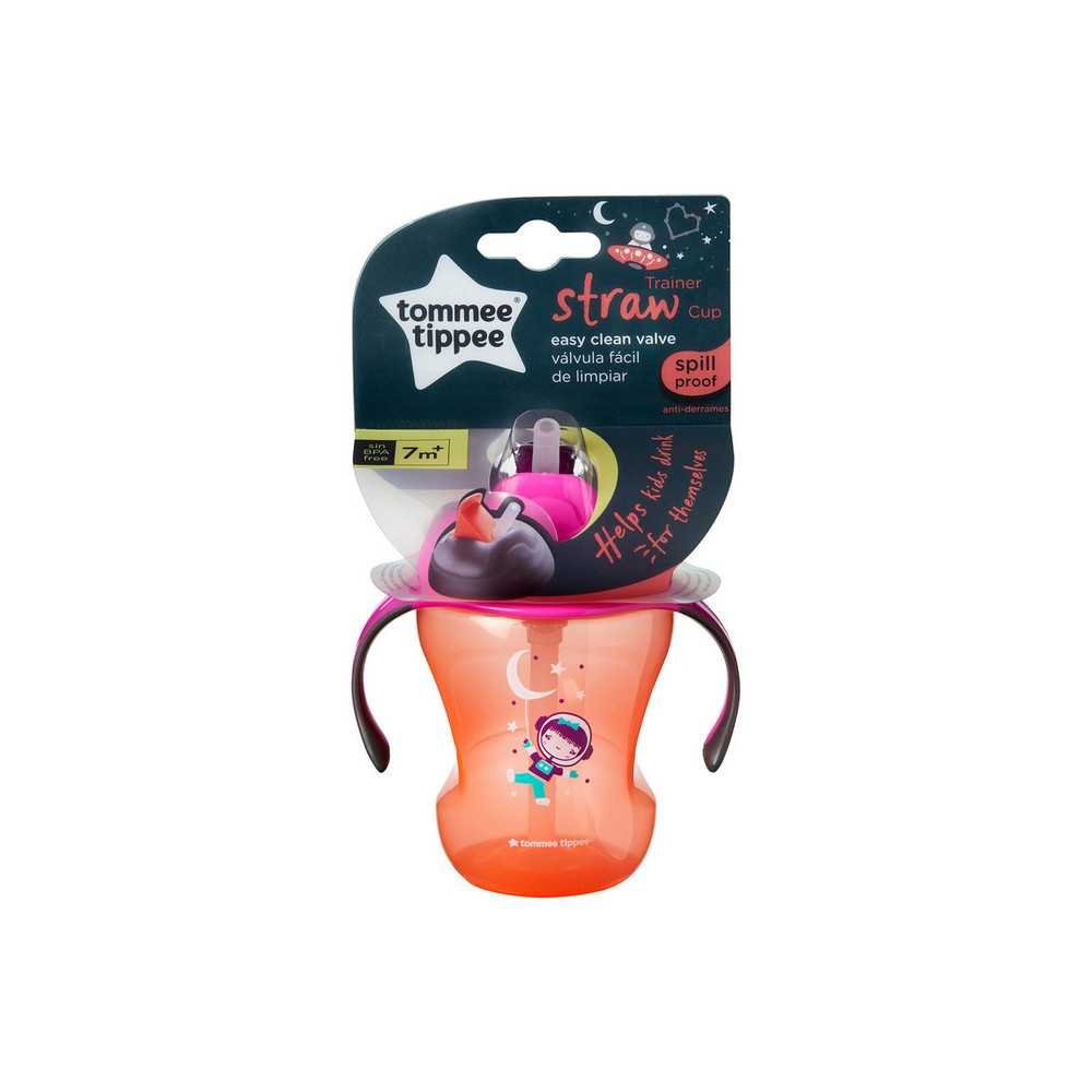 470140 KUBEK NIEK.SŁOMKA GIRL 230 ML. 6 + Tommee Tippee