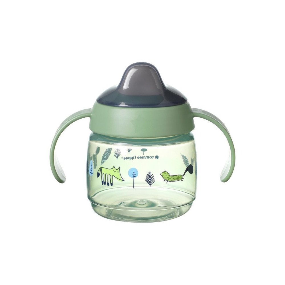 TOMMEE TIPPEE puodelis WEANING SIPPEE, 4 m+, 190ml, green, 447826-Maitinimui, Indai, įrankiai, gertuvės, Puodeliai, gertuvės-e-v