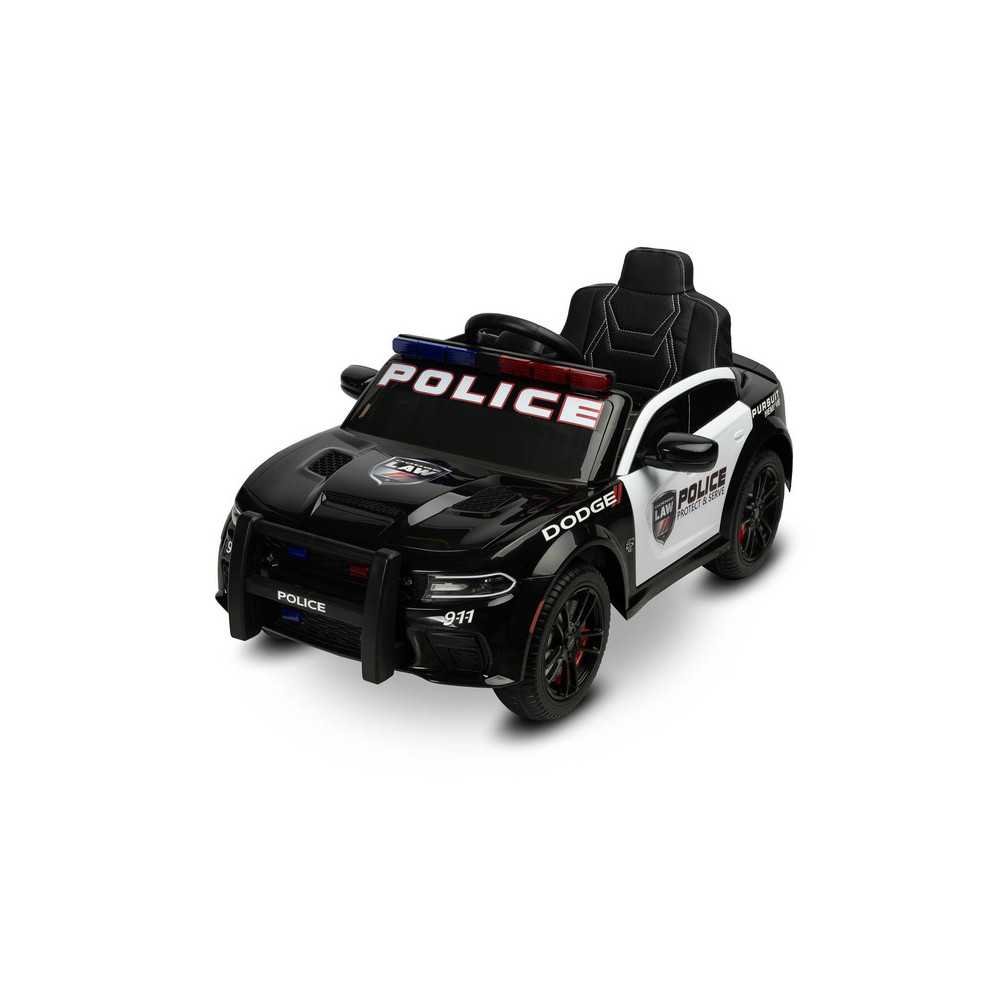 Elektromobilis Dodge charger POLICE, Black-Elektromobiliai vaikams, Visureigiai-e-vaikas