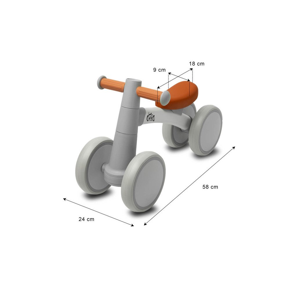 Balansinis dviratukas Otto Cross-Country, pilkas-Judėjimui, Balansiniai dviratukai-e-vaikas