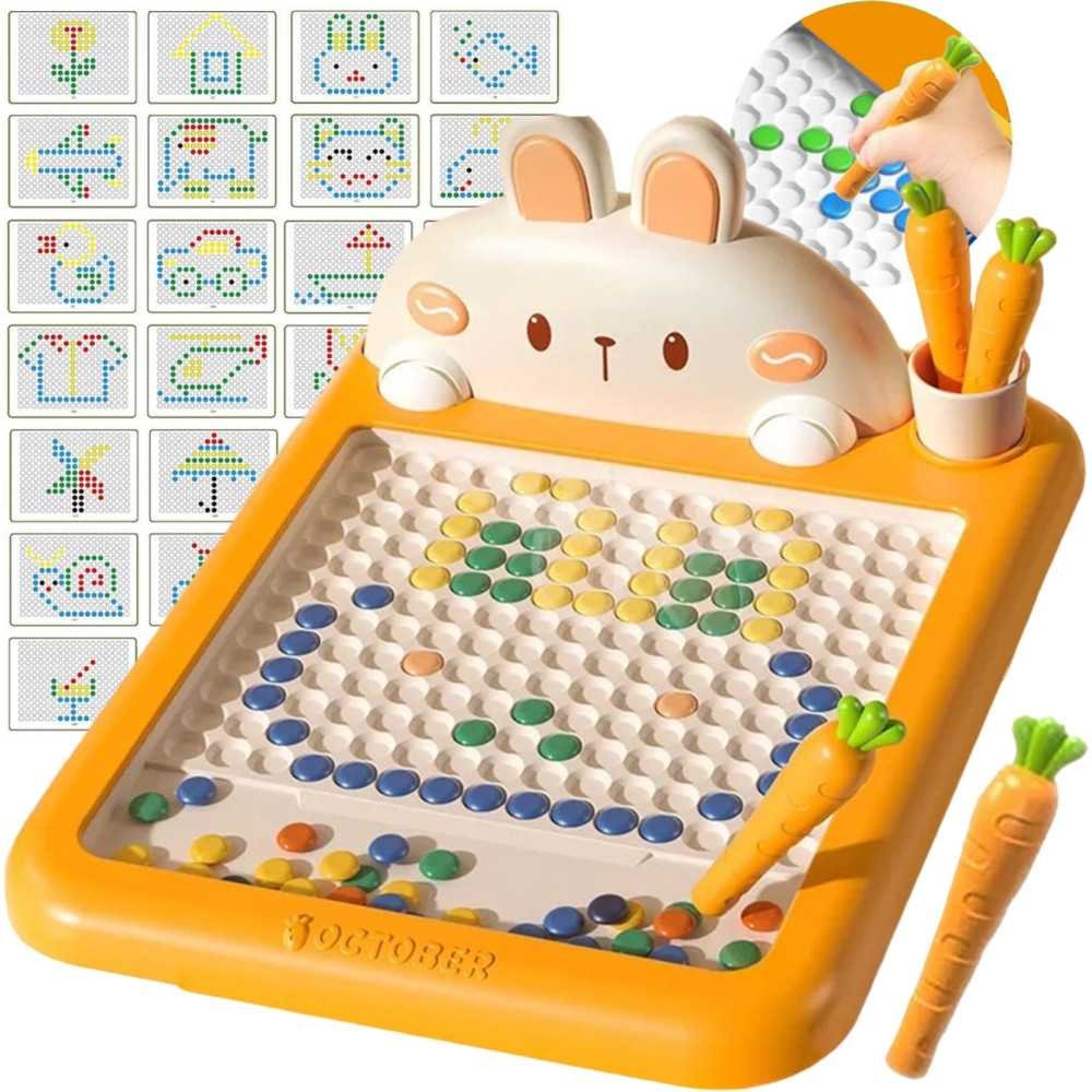 WOOPIE Tablica Magnetyczna Montessori MagPad Do Rysowania Królik Marchewka					