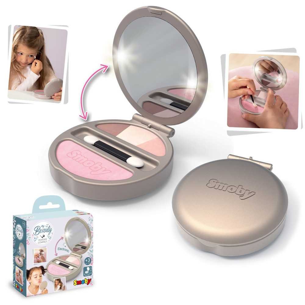 SMOBY My Beauty Compact pudros dėžutė su veidrodėliu ir šviesa-Žaislai, Profesijos, buities žaislai, Grožio žaislai-e-vaikas