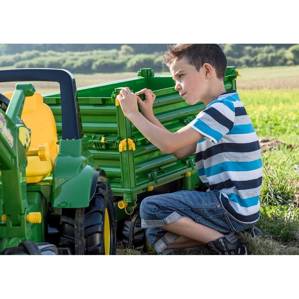 "Rolly Toys" "Rolly Multi John Deere" 3 ašių savivartė priekaba-Judėjimui, Minami traktoriai ir jų priedai-e-vaikas