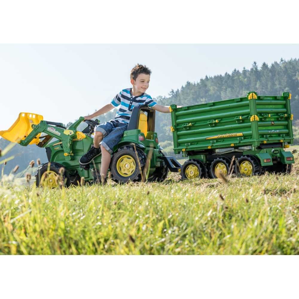 "Rolly Toys" "Rolly Multi John Deere" 3 ašių savivartė priekaba-Judėjimui, Minami traktoriai ir jų priedai-e-vaikas