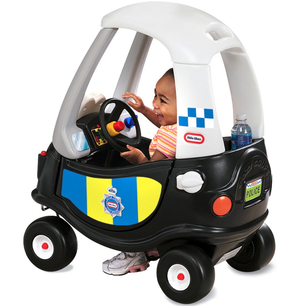 Little Tikes Policijos patrulis Rider Cozy Coupe policijos automobilis-Judėjimui, Paspiriamosios mašinėlės ir jų priedai, Paspir