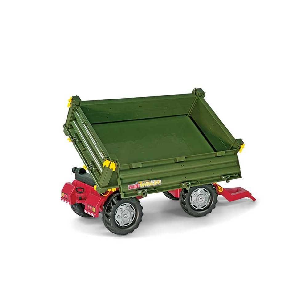 "Rolly Toys" rollyTrailer "Rolly Multi" dviejų ašių priekaba žalia-Judėjimui, Minami traktoriai ir jų priedai-e-vaikas