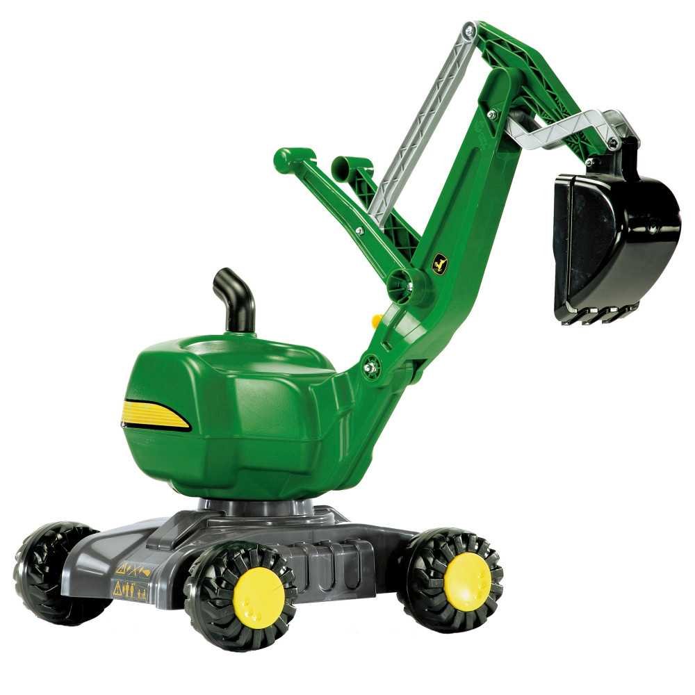 Rolly Toys rollyDigger John Deere savaeigis ekskavatorius-Judėjimui, Paspiriamosios mašinėlės ir jų priedai, Paspiriamos mašinėl