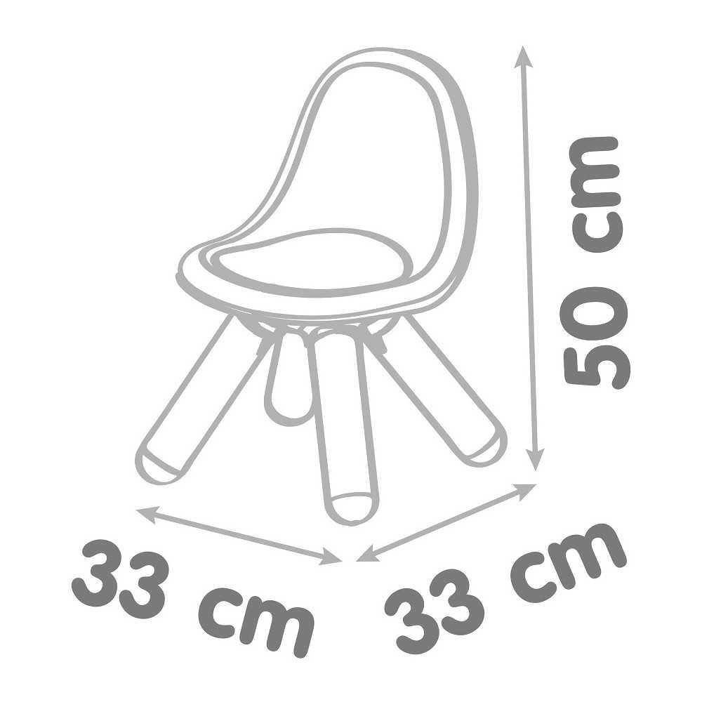 SMOBY sodo kėdė su atlošu kambariui Raudona-Vaiko kambariui, Staliukai ir kėdutės-e-vaikas