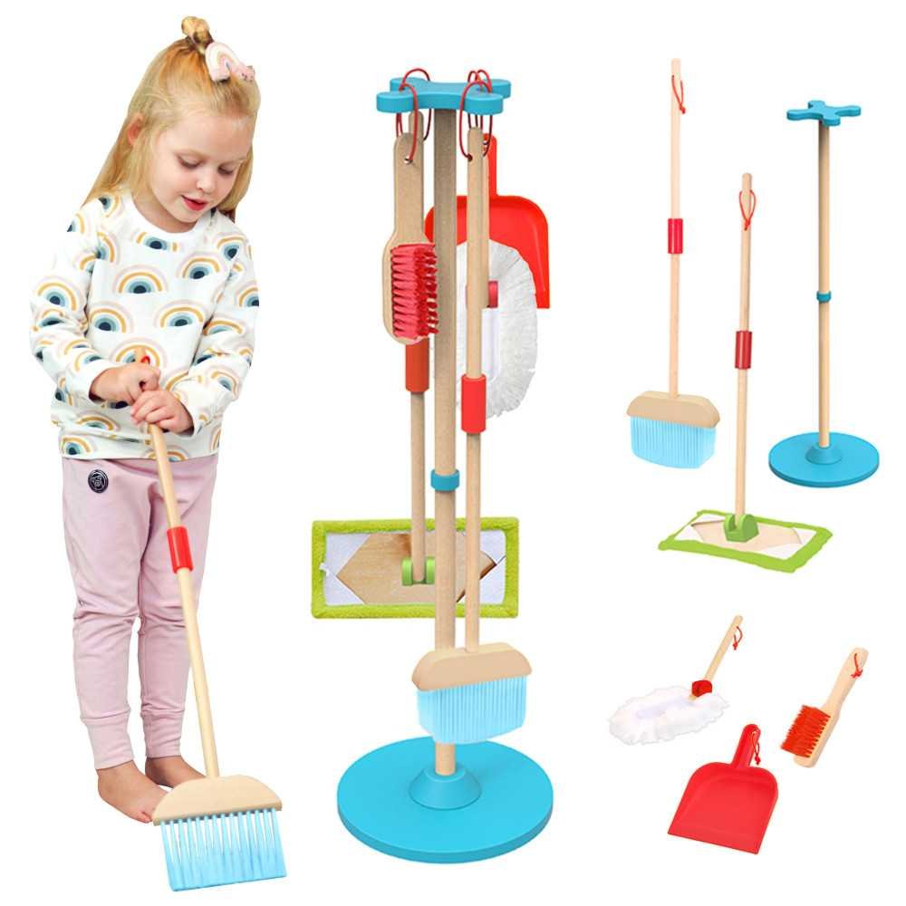 TOOKY TOY medinis valymo rinkinys vaikams 6 el.-Žaislai, Profesijos, buities žaislai, Buities žaislai-e-vaikas