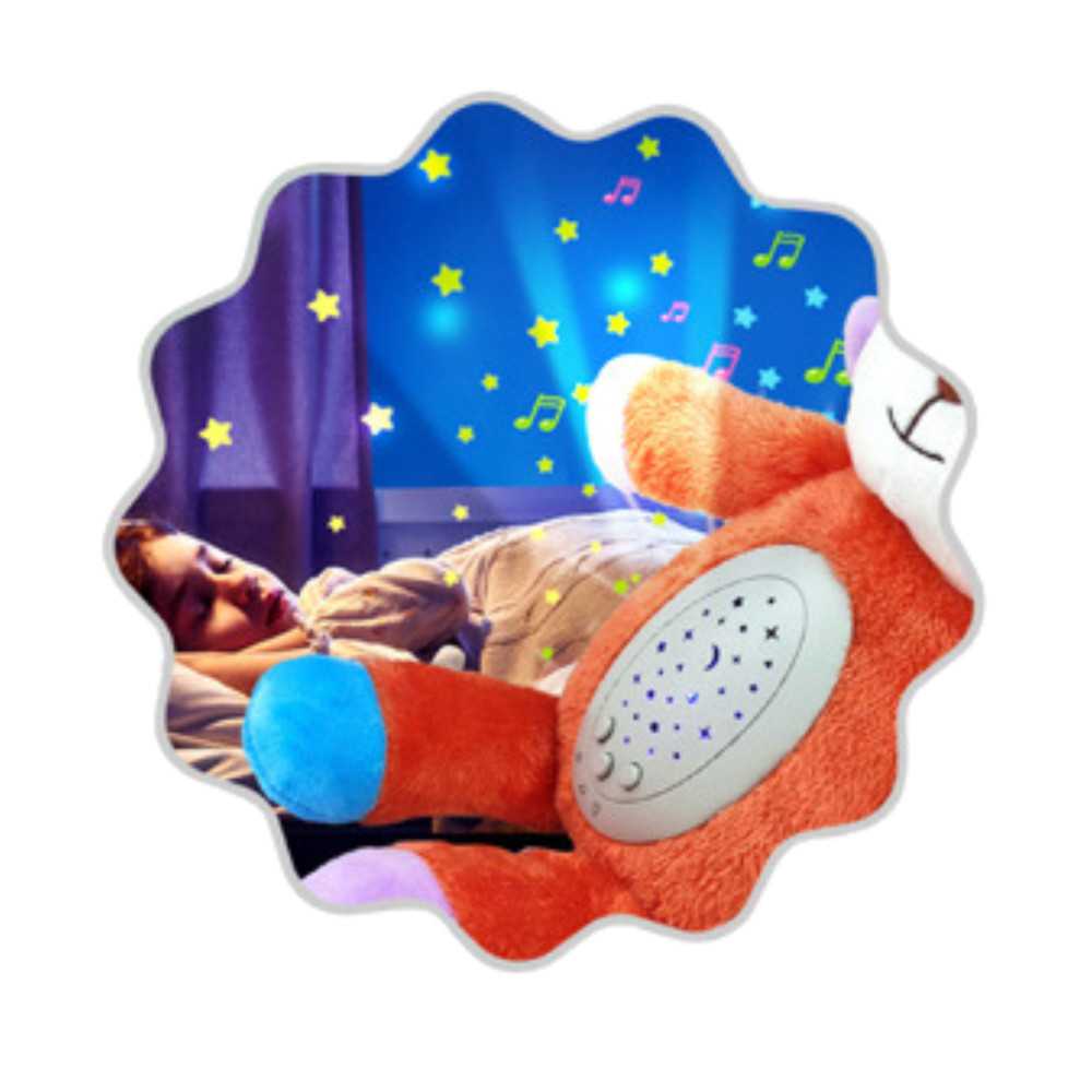 WOOPIE BABY Snuggly Sleeping Projector 2-in-1 Pink Teddy Bear - 10 lopšinių-Miegui, Žaislai, Migdukai ir karuselės, Miego žaisla