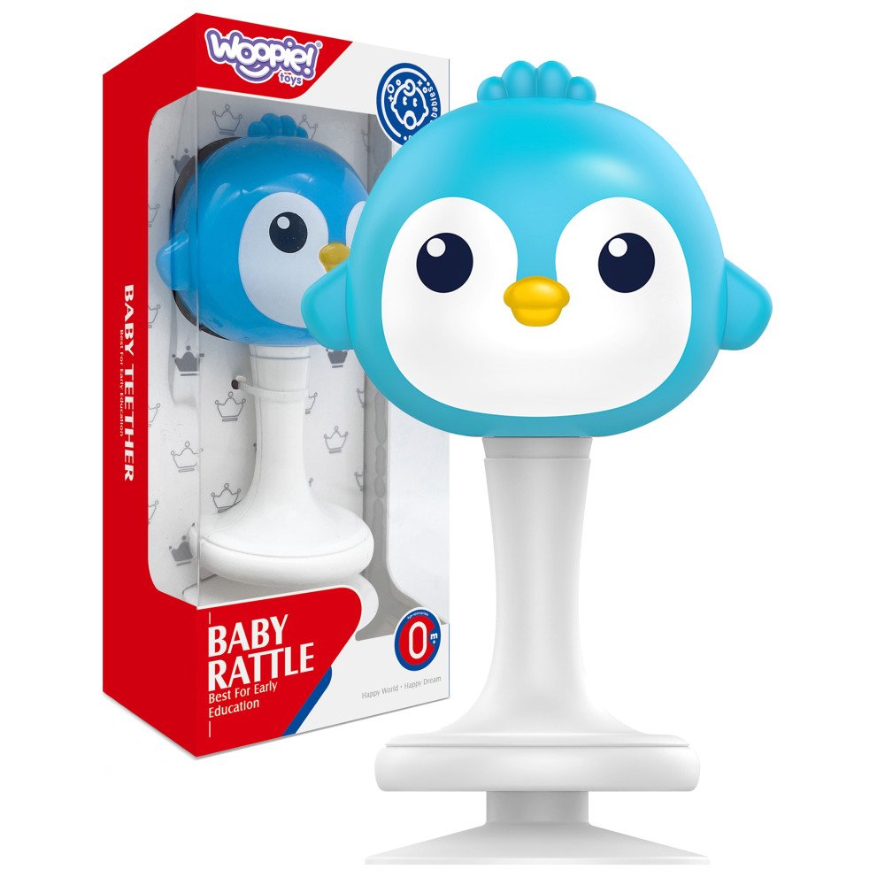 WOOPIE BABY Blue Squeaker Rattle 0m+-Žaislai, Kūdikiams, Barškučiai, kramtukai-e-vaikas