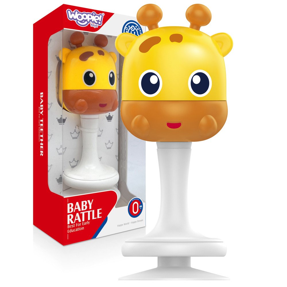 WOOPIE BABY Rattle Yellow Giraffe 0m+-Žaislai, Kūdikiams, Barškučiai, kramtukai-e-vaikas