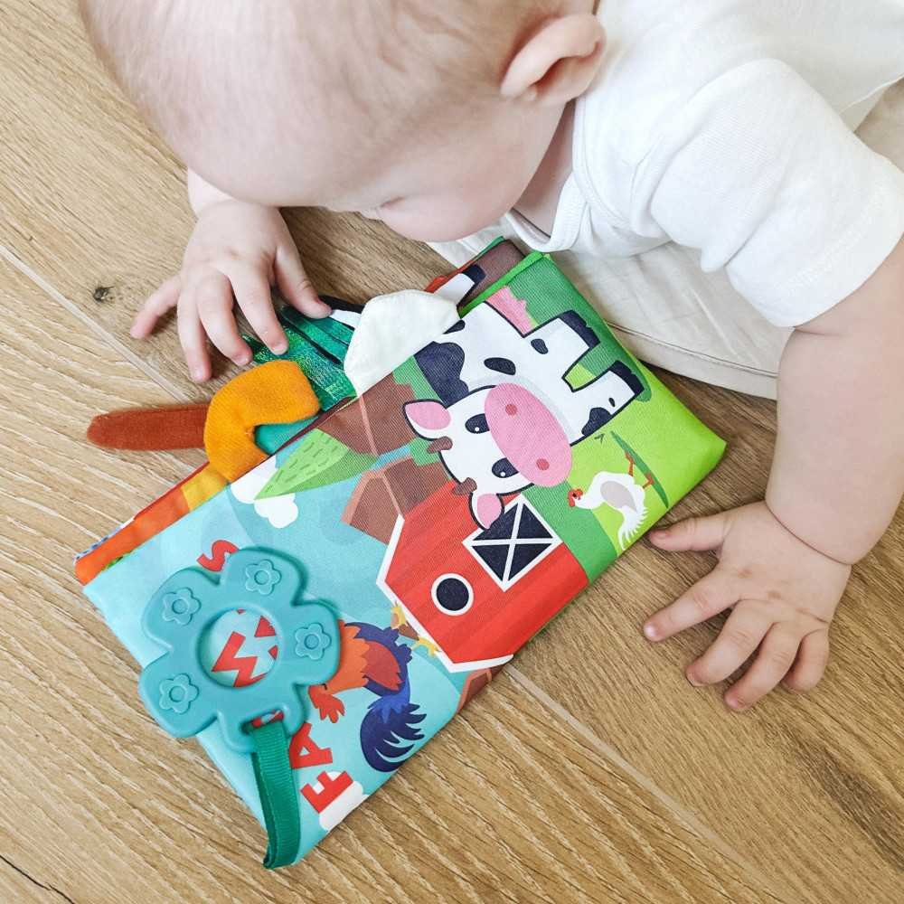 WOOPIE BABY Książeczka z Ogonkami Zwierząt Materiałowa					