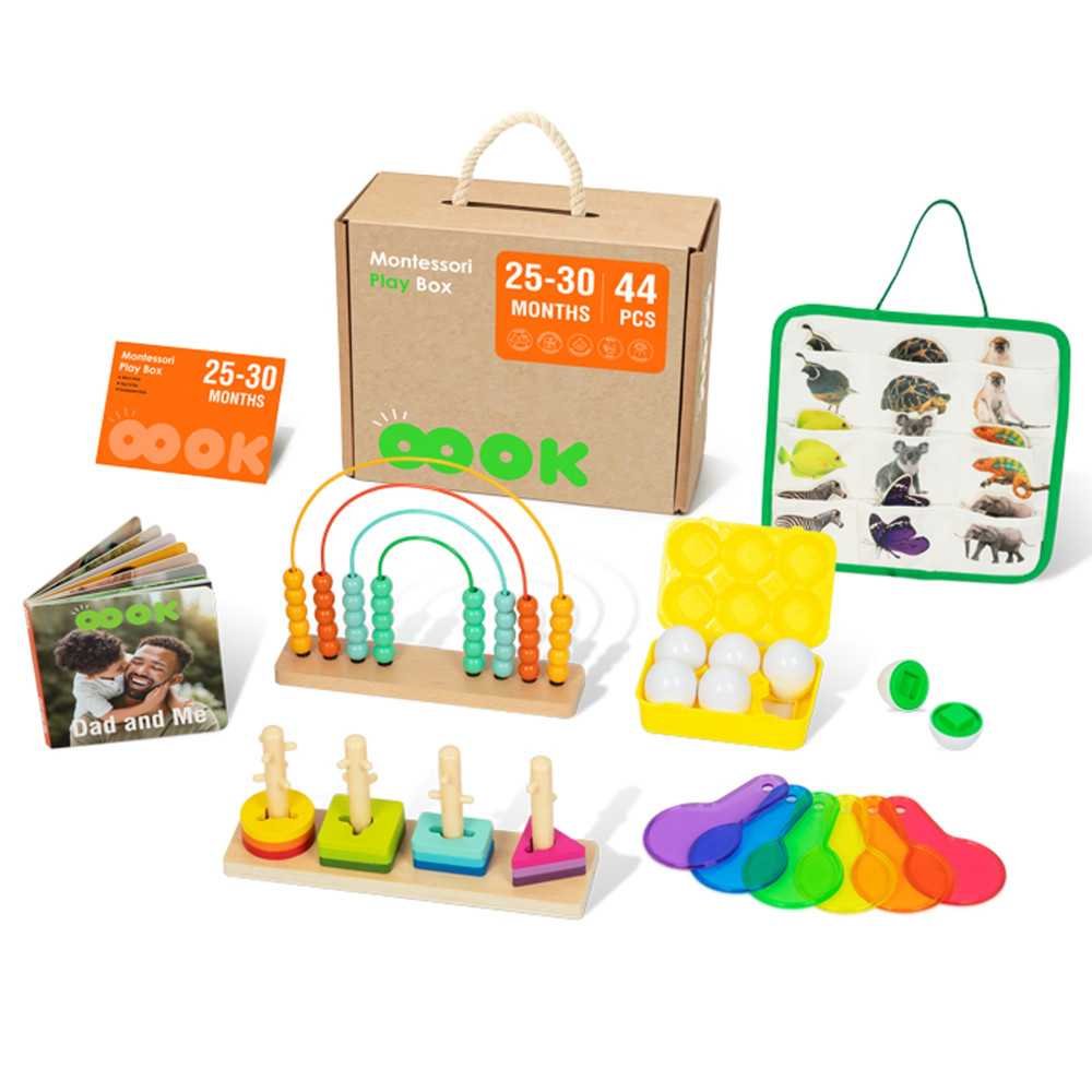 TOOKY TOY Box Pudełko XXL Montessori Edukacyjne 7w1 Sensoryczne 25-30 Mies.					