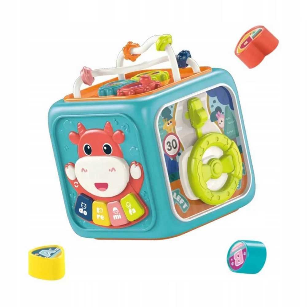 WOOPIE Kostka Sensoryczna Edukacyjna Montessori Sorter 6w1					