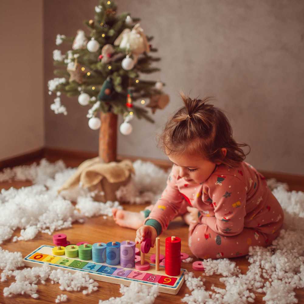 WOOPIE GREEN Układanka Nauka Liczenia i Kolorów Montessori 56 el.					