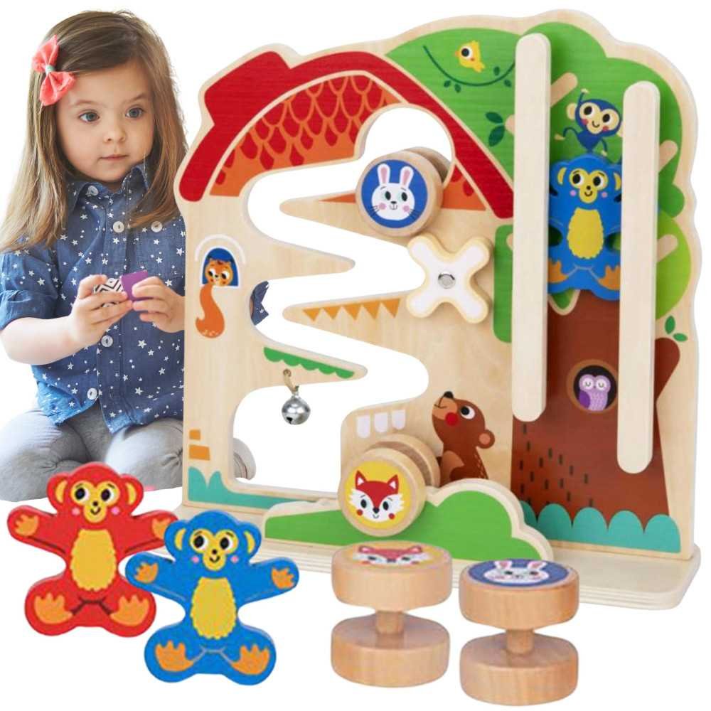 TOOKY TOY Drewniana Tablica Manipulacyjna Montessori Labirynt					