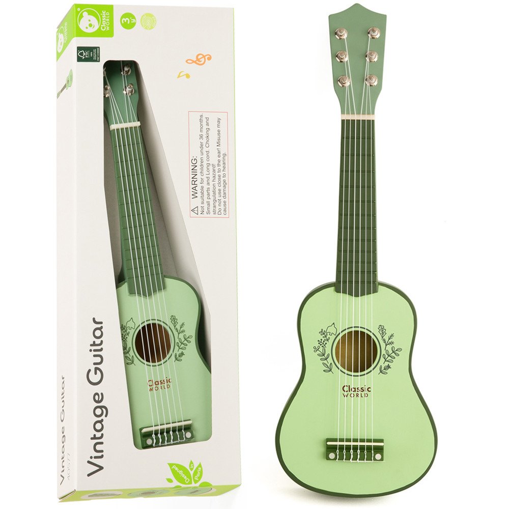 CLASSIC WORLD Vintage medinė gitara vaikams 3+-Žaislai, Muzikiniai-e-vaikas