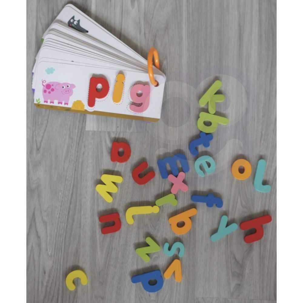 TOOKY TOY Puzzle Alfabet Montessori Nauka Literek Słów Zwierzątka 57 el.					