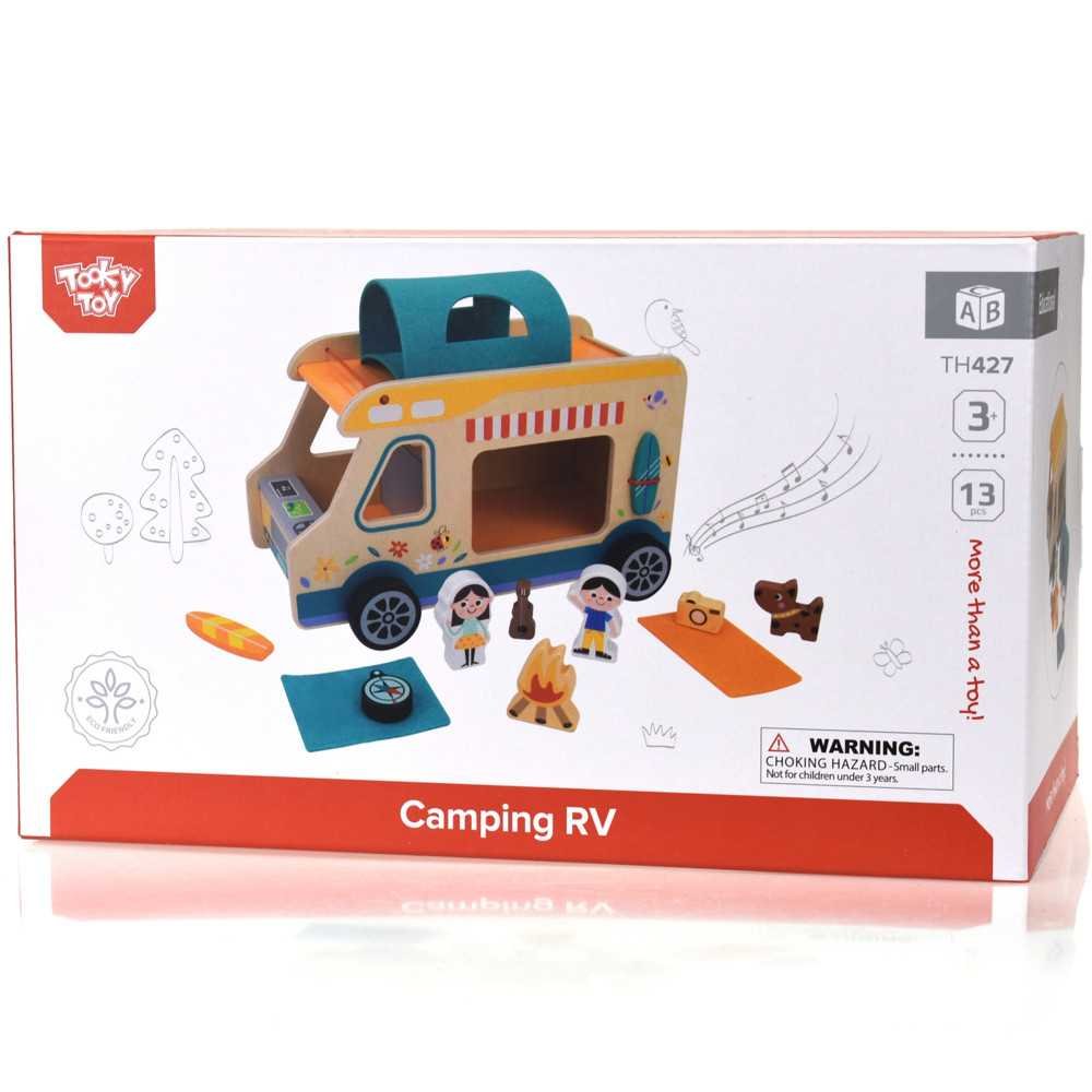 "Tooky Toy" medinis kemperis "Character Camping-Žaislai, Mediniai, Figūrėlės ir herojai-e-vaikas