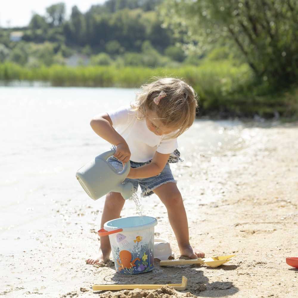 SMOBY GREEN kibirėlis su smėlio priedais ir bioplastiko laistytuvu-Žaislai, Lauko žaislai, Vandens ir smėlio žaislai, Smėlio ir 