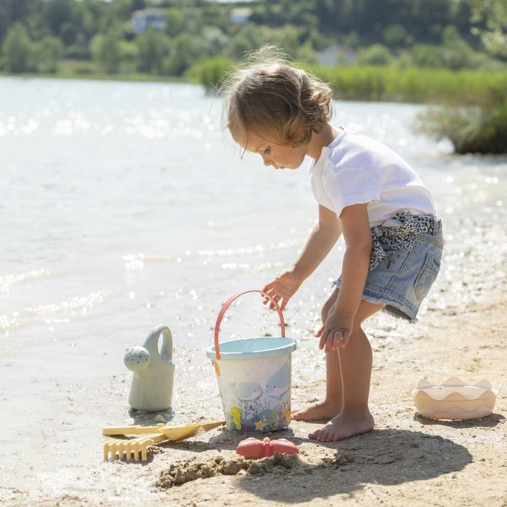 SMOBY GREEN kibirėlis su smėlio priedais ir bioplastiko laistytuvu-Žaislai, Lauko žaislai, Vandens ir smėlio žaislai, Smėlio ir 