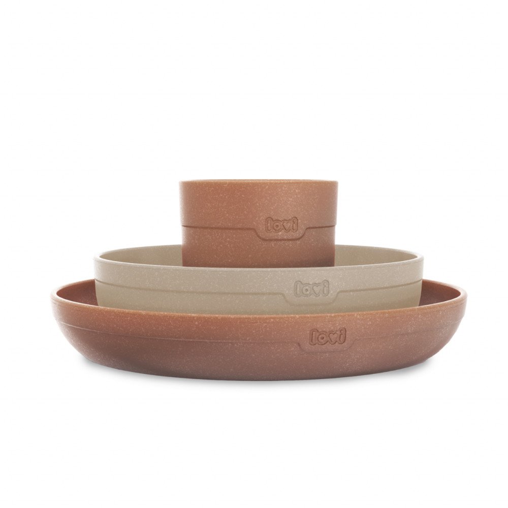 LOVI indų rinkinys su puodeliu GRANOLA, 6m+, beige, 21/532_bei