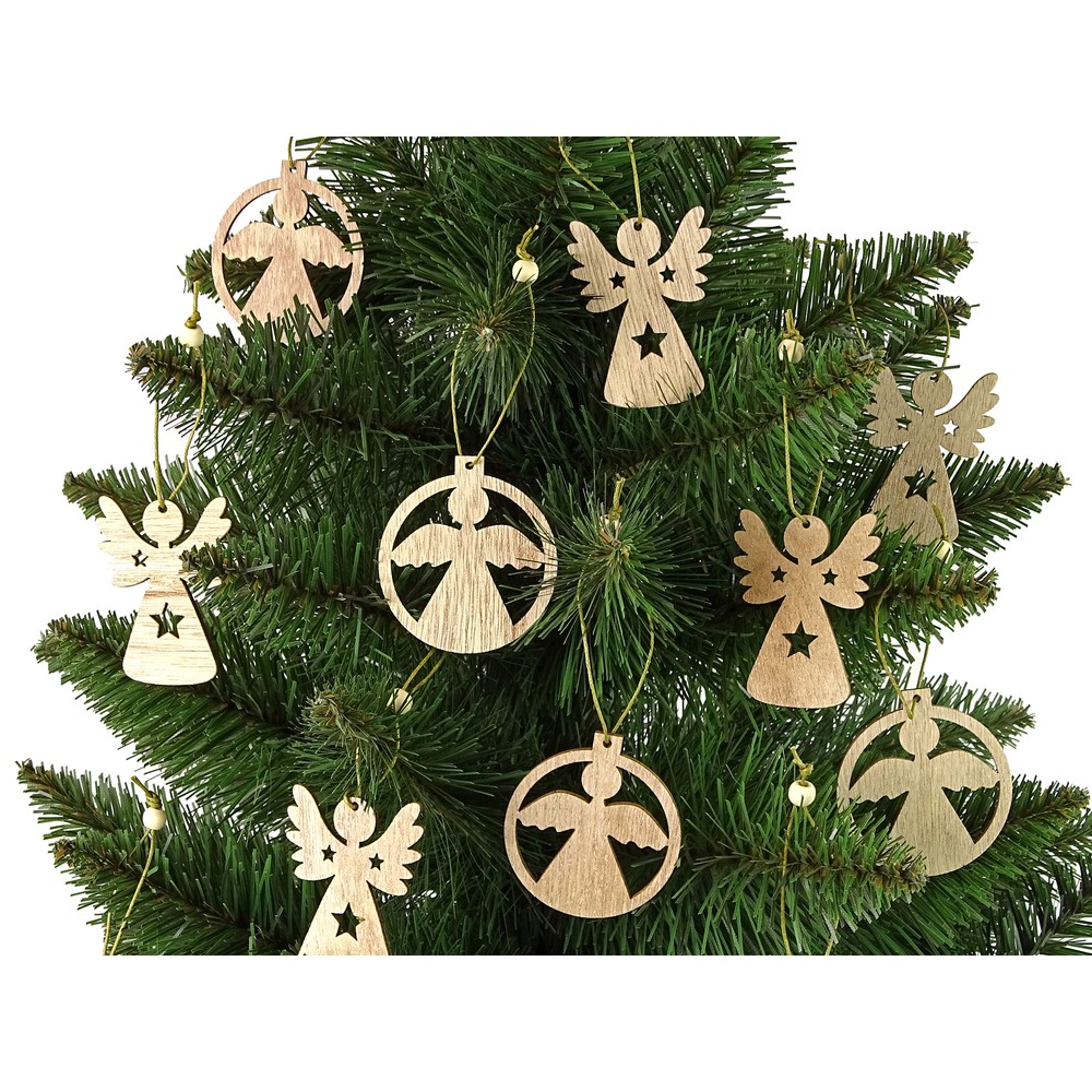 Christmas Wooden Angel Bomb Christmas Tree Ornament