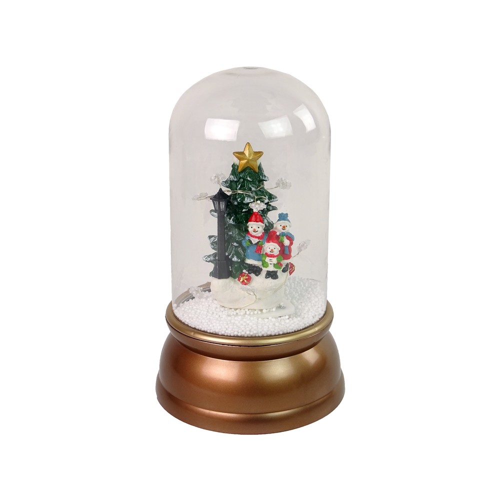 Christmas Glass Ornament Snowmen Christmas Tree Decoration Gold