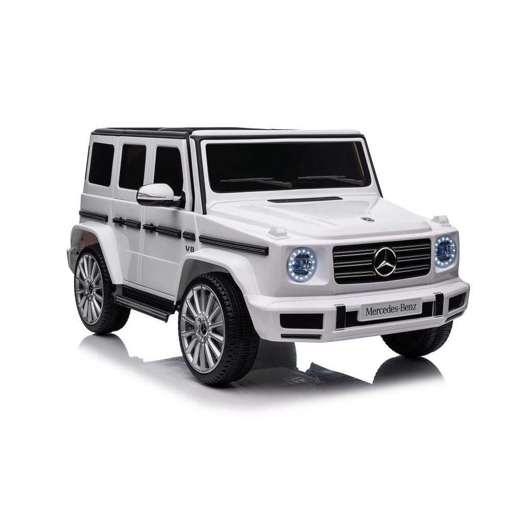 Elektromobilis Mercedes G500 XMX627, White-Elektromobiliai vaikams, Visureigiai-e-vaikas